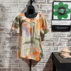 Naturals D & co Floral Print Women's Top women’s small